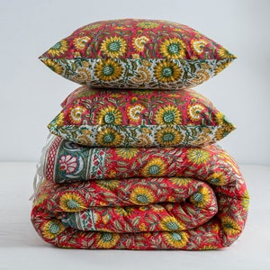 Cotton duvet cover hand printed quilt cover new house warming gift india natural cotton duvet cover queen size quilt cover