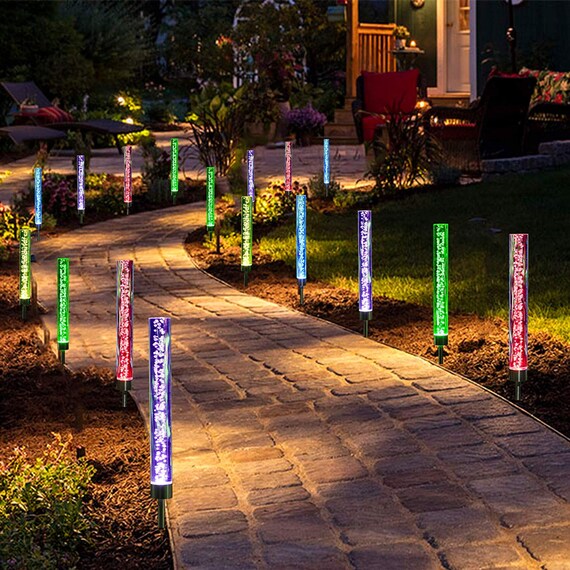 New Year Solar Garden Led Lights Color Changing - 2pcs Garden Solar Lights Outdoor Acrylic Bubble Rgb Color Changing New Year Solar Garden Led Lights Color Changing - 2pcs Garden Solar Lights Outdoor Acrylic Bubble Rgb Color Changing