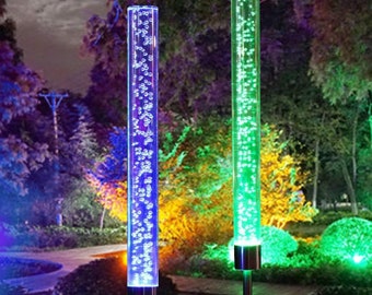 New Year Sale -Solar Garden LED Lights - Color changing, Outdoor Solar Acrylic Bubble Lights (2PCS) Gift Idea