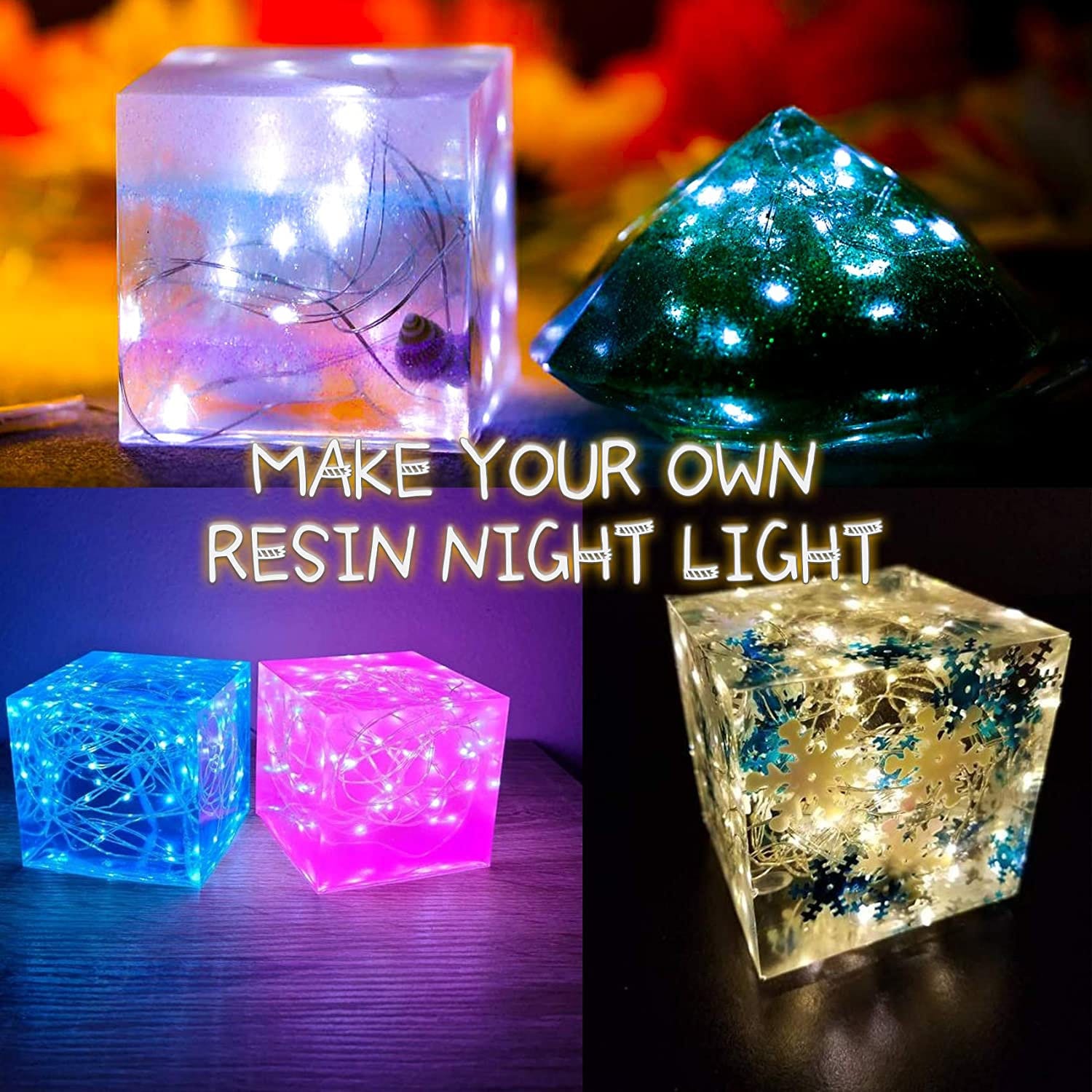 Resin Night Lamp Making Kit Crystal Clear Epoxy Resin for Etsy
