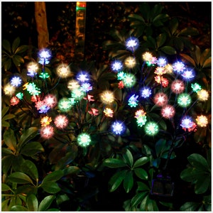 Mother's Day Sale- Solar Power Landscape Tree Lights with Larger Solar Capacity, Solar Decorative Lights Outdoor for Pathway (2 Pack)