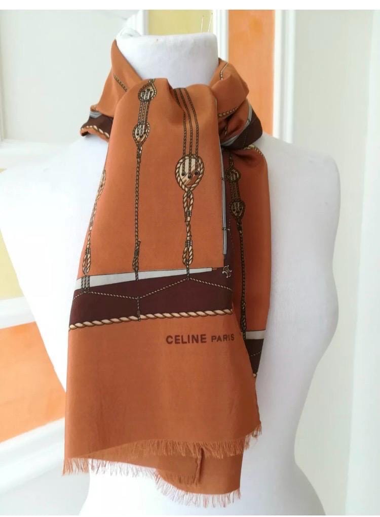 【CELINE】★Vintage★90 SCARF シルク スカーフ Celine, Vintage Silk Scarf. - Etsy