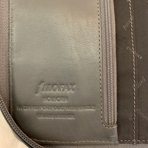 Filofax, grey document holder