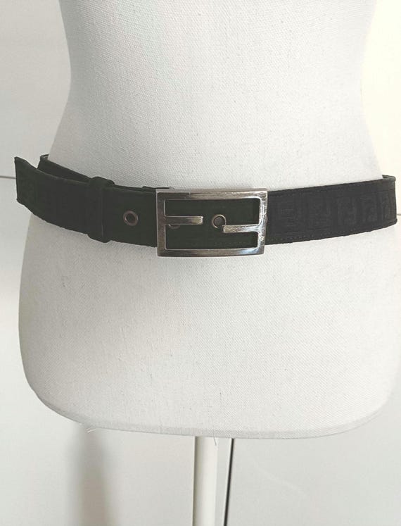 Fendi, Black Vintage Fabric Belt. - Etsy display picture 1