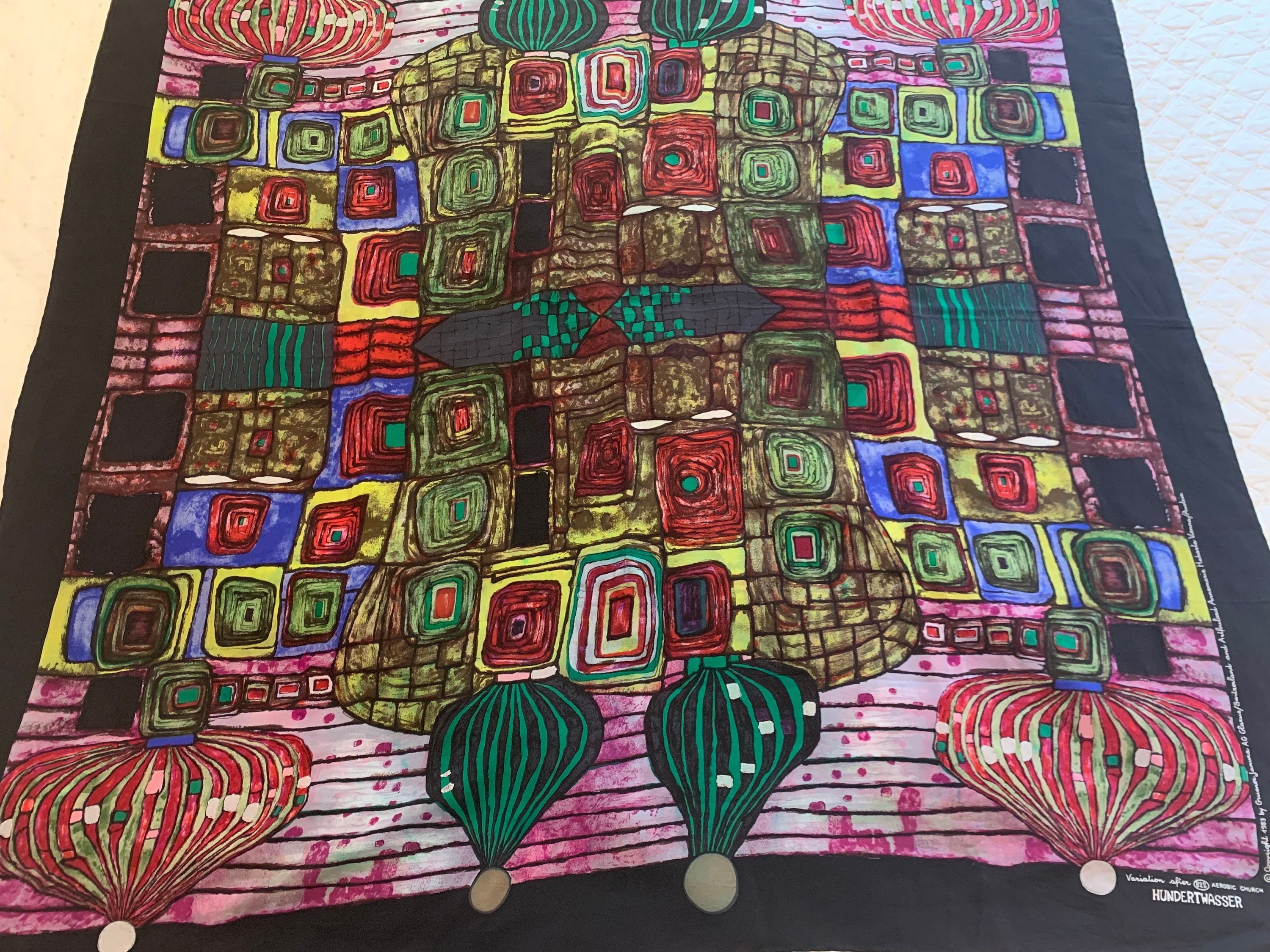 Hundertwasser, 1983 Silk Expires Art Vintage Scarf. - Etsy