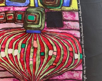 Hundertwasser, 1983 Silk Expires Art Schal