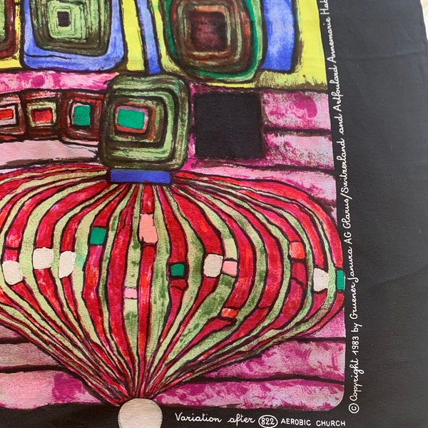 Hundertwasser, 1983 Silk Expires Art scarf