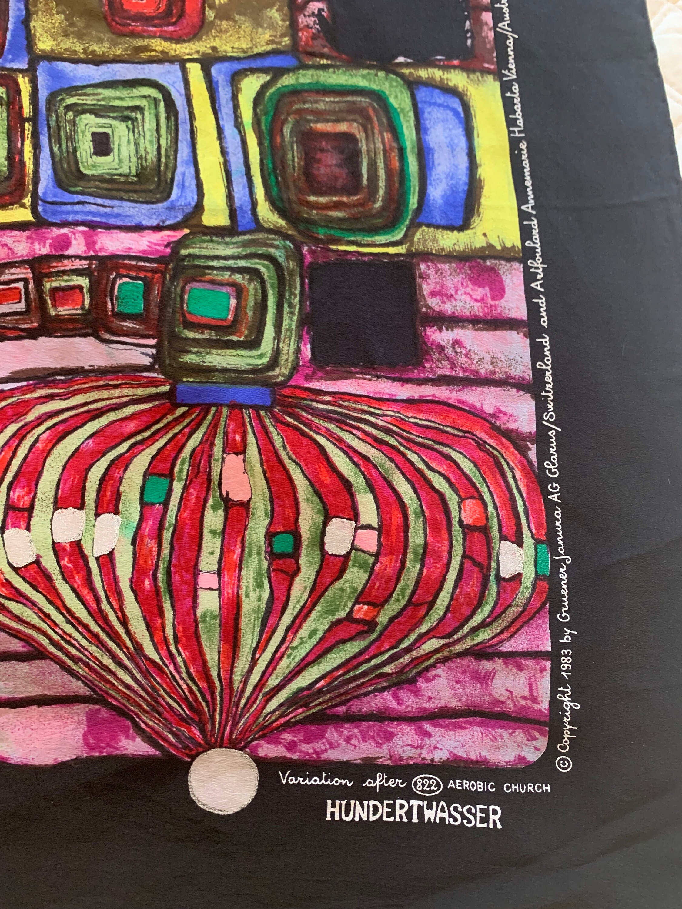 Hundertwasser, 1983 Silk Expires Art Vintage Scarf. - Etsy