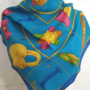 Nina Ricci, vintage silk scarf.