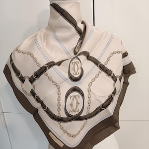 Must de Cartier, vintage silk scarf.