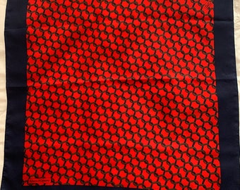 Foulard En Soie Vintage ROBERTA DI CAMENIRO - 87x88 Cm - Marron - Italie - Occasion TB