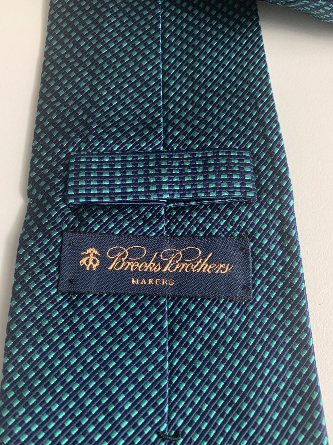 Brooks Brothers MAKERS USA製 TIE Brooks Brothers Makers Tie Suspended Sheep Logo Stripes Blue