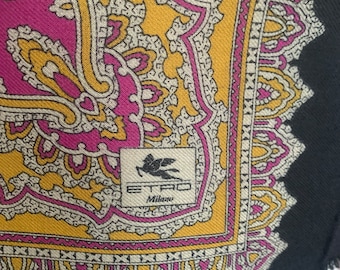 Etro, wool and silk stole, unisex vintage