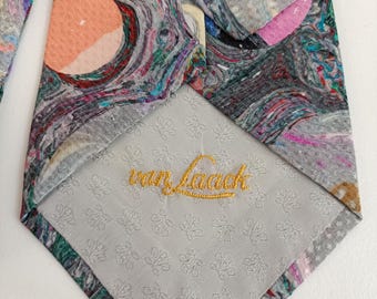 Foulard Vintage Ferrari - Soie Bordeaux - Imprimé Logo - Fabriqué En Italie