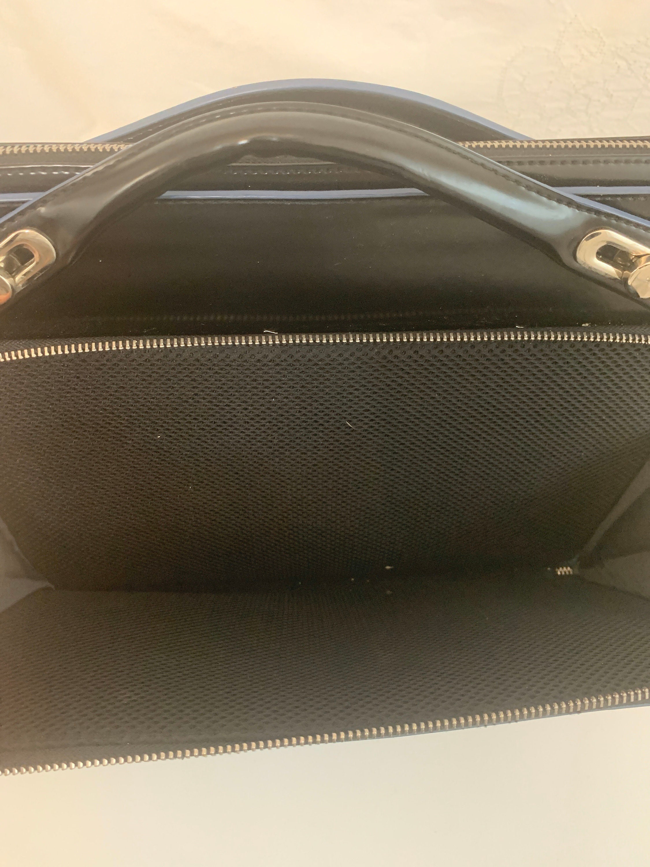 Folder ABBI Briefcase Dark Blue Leather - Etsy