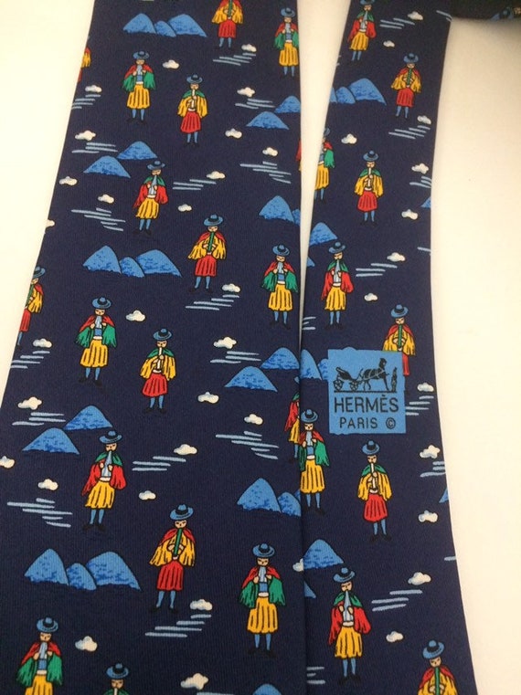 Hermes, blue silk tie