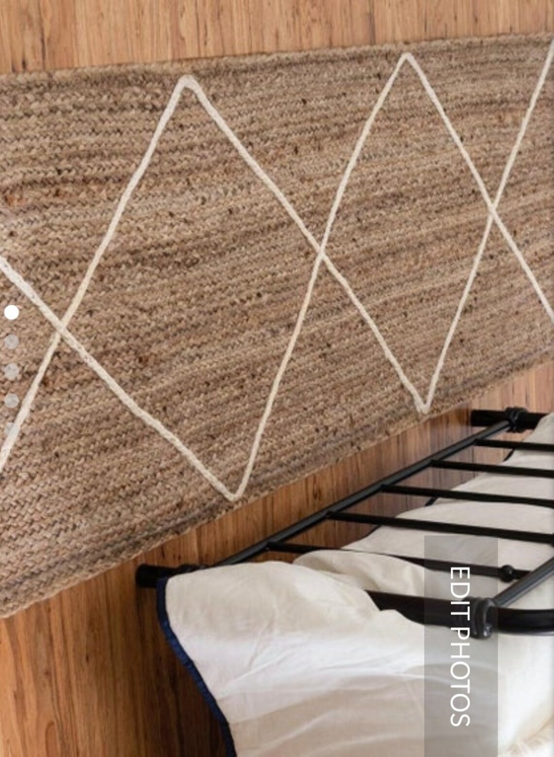 Braided Bohemian Natural jute Area 2x6 Home Decor Runner Etsy