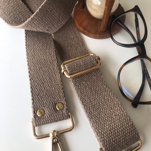 Cotton Canvas Bag Strap | Adjustable Crossbody Bag Strap Replacement | 4 cm Width