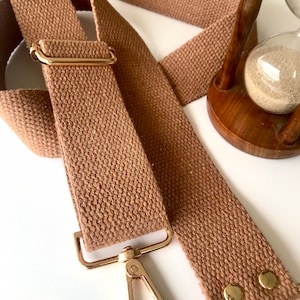 Cotton Canvas Bag Strap | Adjustable Crossbody Bag Strap Replacement | 4 cm Width