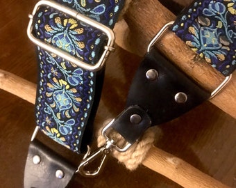 Embroidered Floral Bag Strap: Adjustable Boho Purse Strap