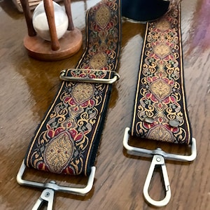 Gitarrengurt für die Handtasche, bestickter Gitarrengurt, Gitarrengurt, 5 cm Gitarrengurt, Vintage-Gitarrengurt