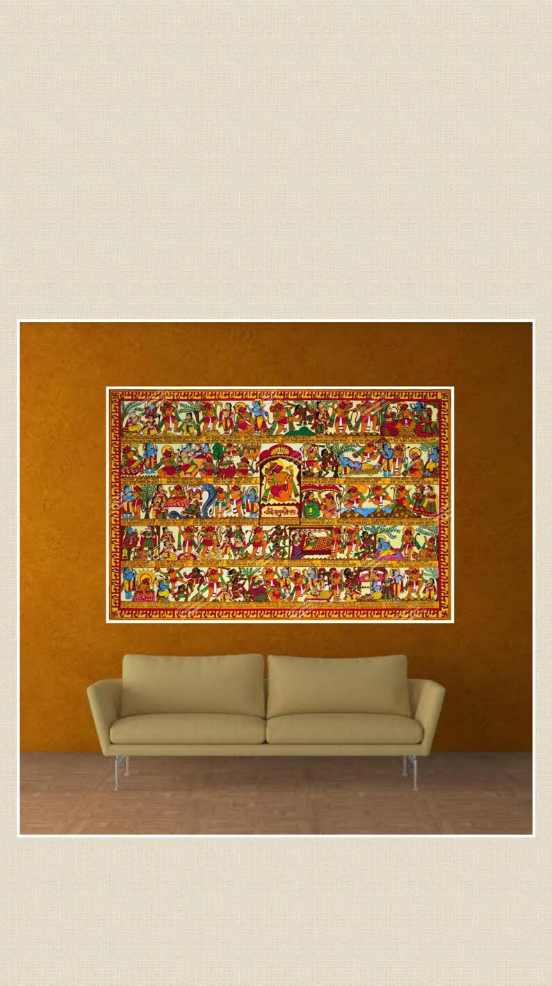 Shree Hanuman Chalisa Painting hindi Canvas Print Limited Etsy