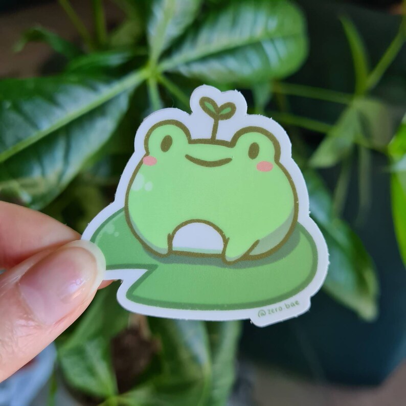 cute froggy vinyl decal mini planner sticker gift etsy