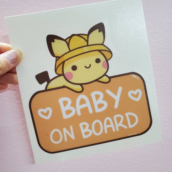 Pokemon Car Decal Bumper Sticker Pikachu Baby On Board Girl Pokemon Baby Decal Auto Parts And Vehicles Car Truck Decals Stickers Klirn Com