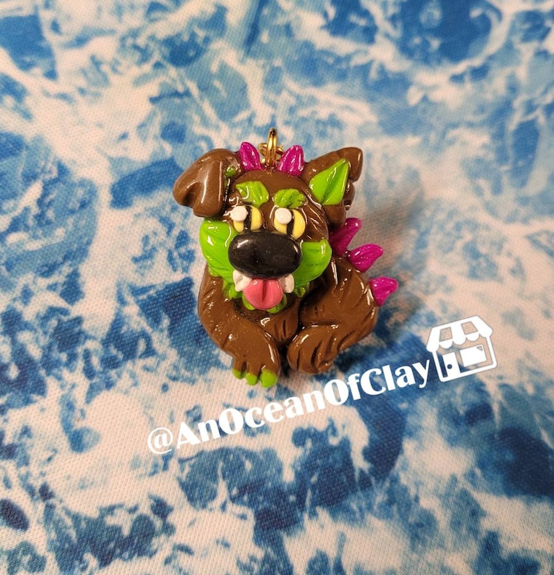 Puerto Rico Folklore Cute Doggo Charm Cryptid Art Chupacabra Charm South /& Central America Cute Crypto Buddy Kawaii Spooky Gift