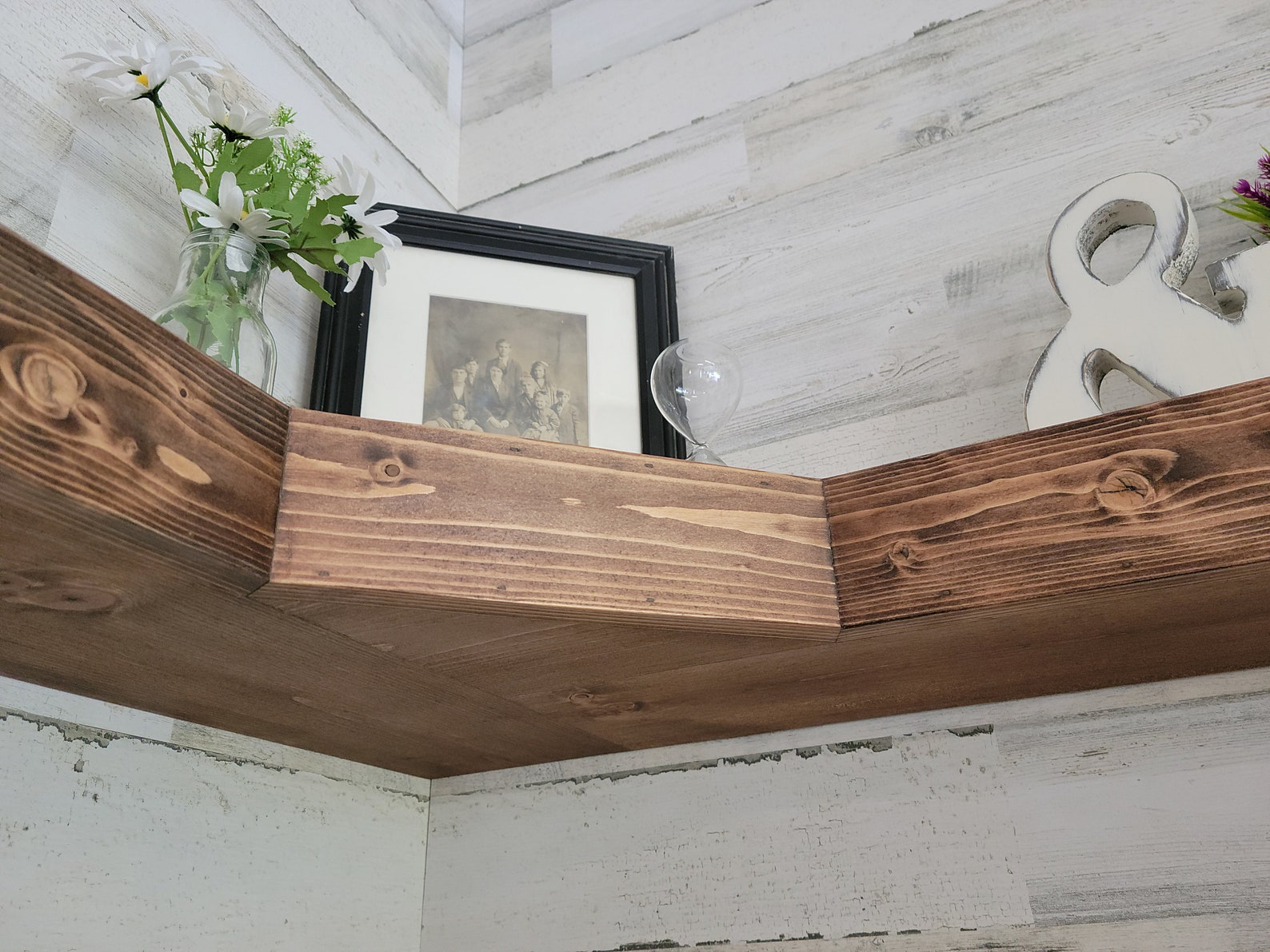 Corner Floating Enclosed Set of Shelves Wooden Corner Etsy