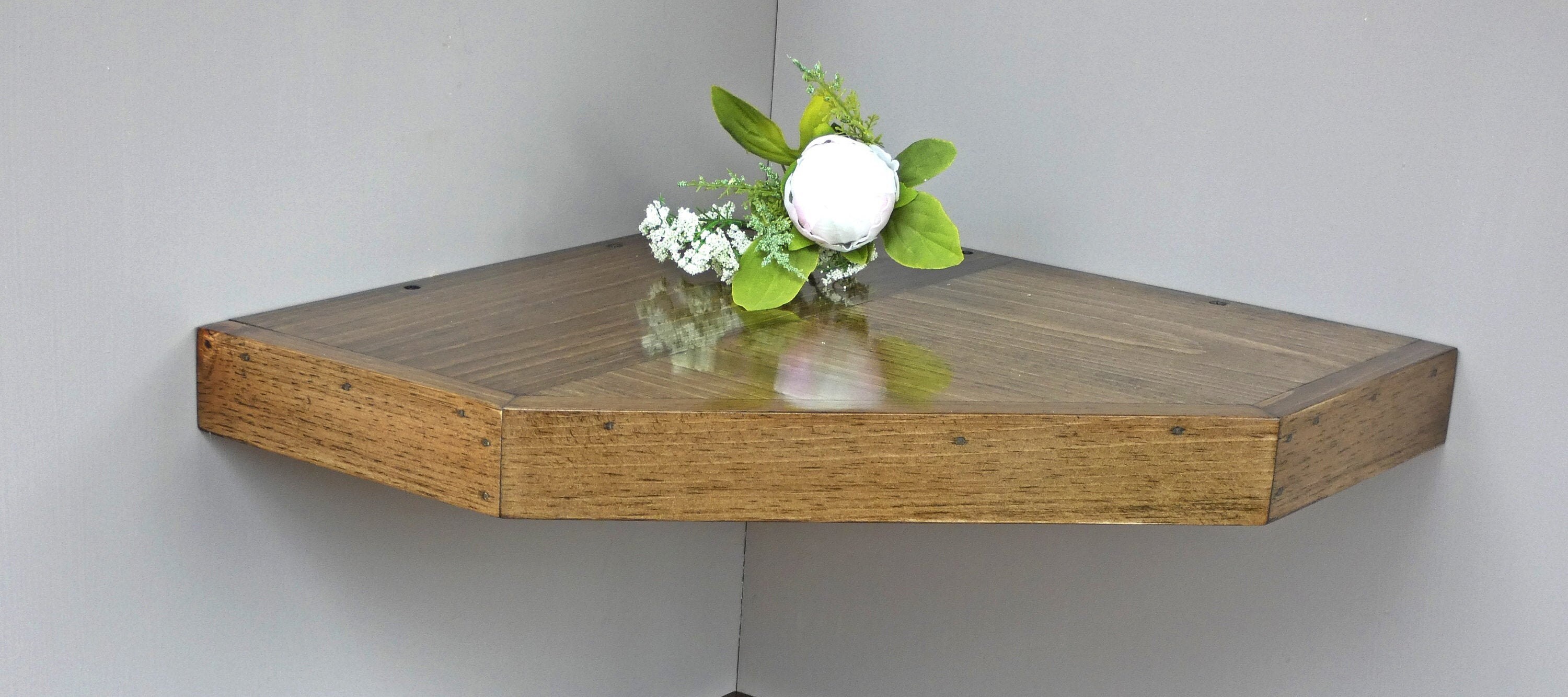 Simple Floating Pentagon Corner Shelf Simple Floating Etsy Italia