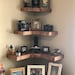 Wide Floating Corner Shelves, corner floating shelves, corner bookshelf, nursery shelves, bathroom shelves, coffee shelves, wall hanging 
