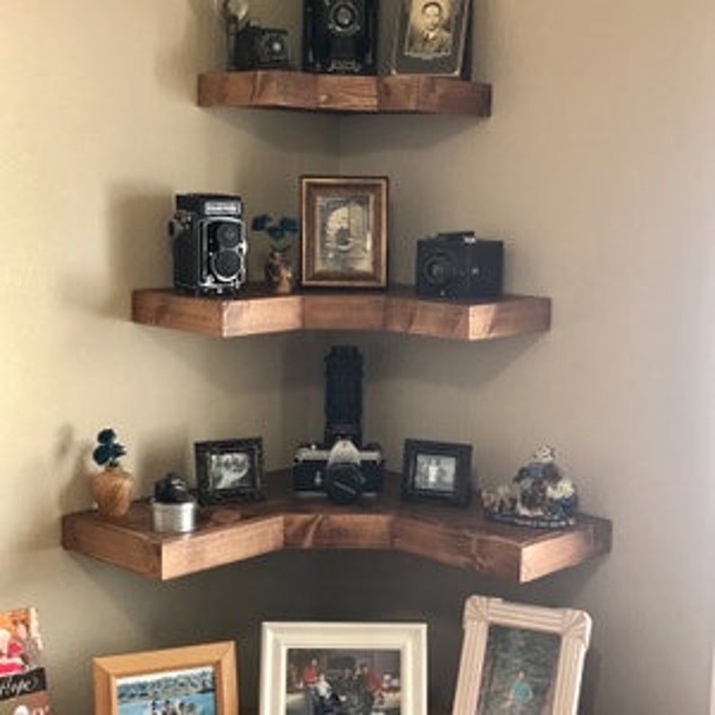 Wide Floating Corner Shelves Corner Floating Shelves Corner Etsy