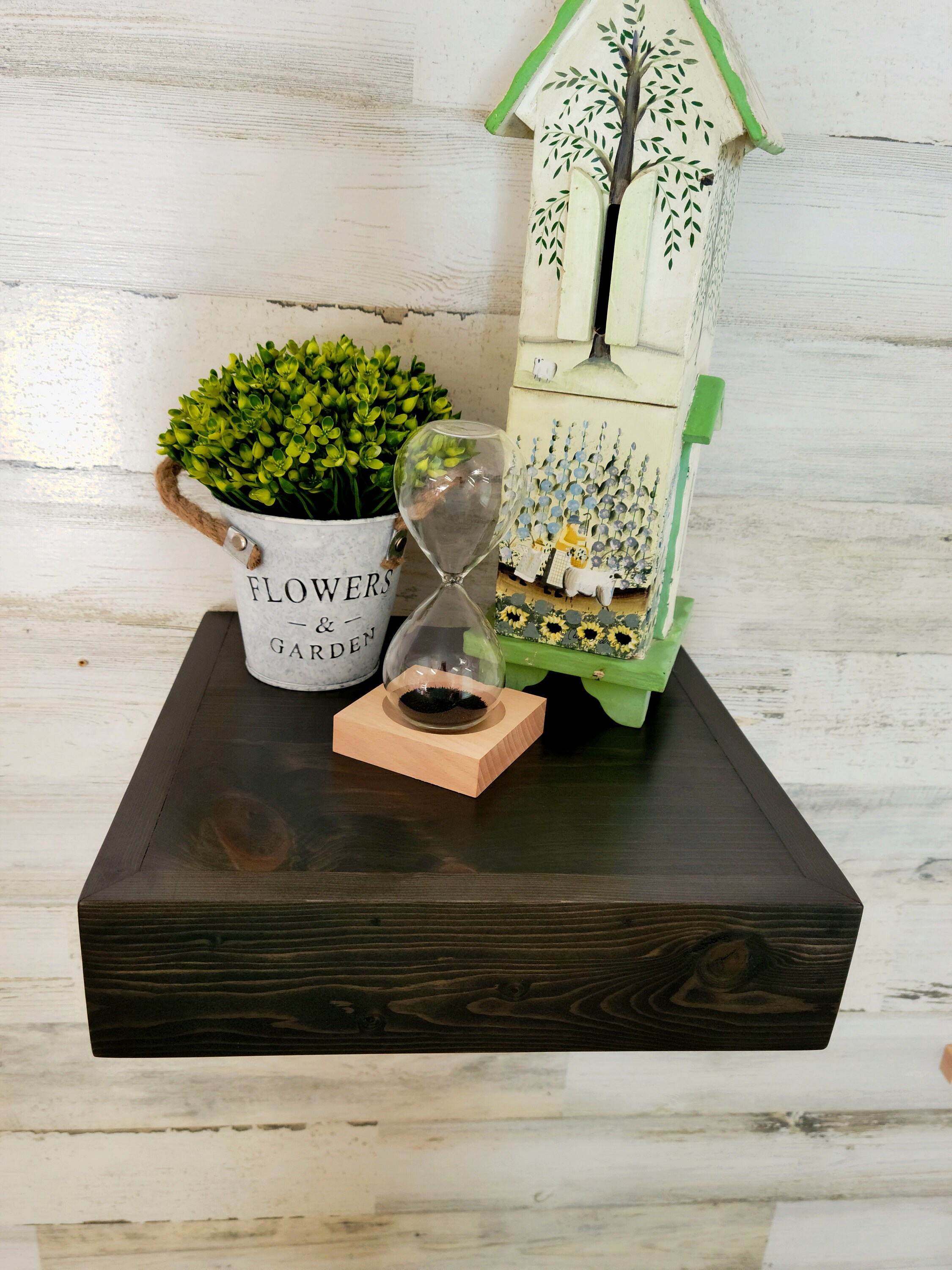 Squared Floating Shelf Cubed Shelf Small Wood Shelf Etsy