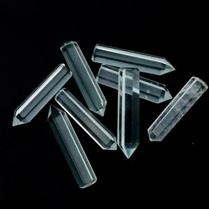 Clear Crystal Quartz Point: Thickness 5mm-8mm Faceted Obelisk Gemstone Tower (1-1.50" Inch)
