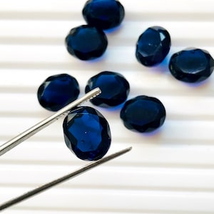 10 Faceted Tanzanite Hydro Quartz Gemstones: Oval Cut, 6x10x12mm