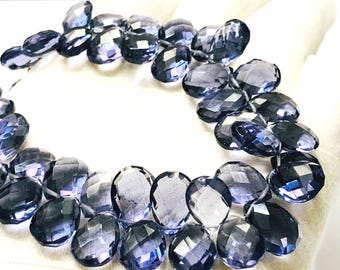 50 piezas de amatista púrpura facetada, cuarzo hidro, forma de pera (8 x 10 mm - 15 x 35 mm)