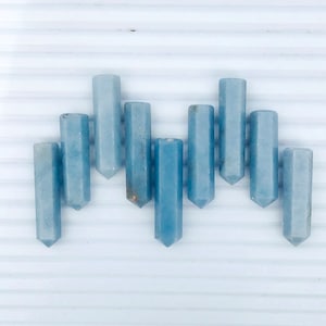 1,2,5,10,15,25,50,100 Pcs Natural Angelite Point Obelisk Healing Crystal Gemstone Towers Angelite Crystal Point - 1-1.50" Inch