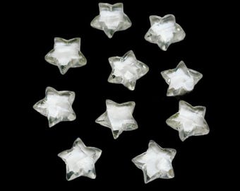 ファセットカットクォーツクリスタルスター：ジュエリー製作用宝石、9