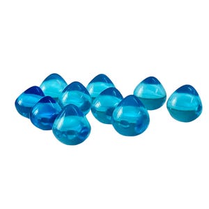 10 Pieces Blue Topaz Hydro Quartz Beads Polished Gemstone - Onion Topaz Smooth Gemstone - Side Drilled Beads Gemstone - 6x6mm-18x18mm