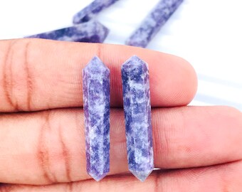 Lepidolitkristallpunktsobelisk: Tjocklek 5 mm-8 mm helande ädelsten, 2,5-3,8 cm tum
