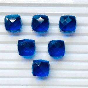 6 Pieces Top Quality Tanzanite Faceted Loose Gemstone Lots - Faceted Gemstone - Tanzanite Cube Lots Gem - 144 Carat Lots - 14x14mm