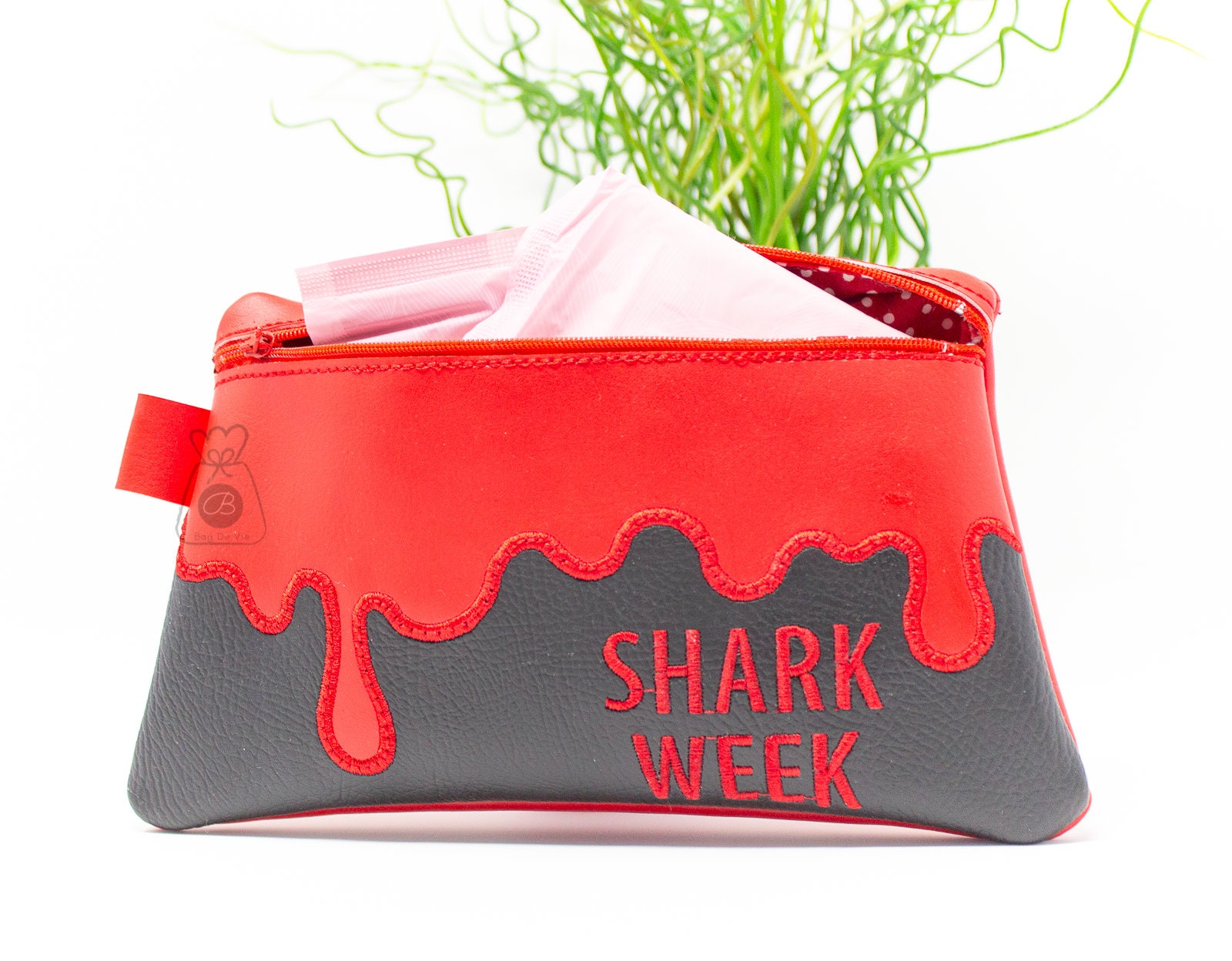 Shark Week Tampon Case, Sanitary Pad Holder, Tampon Bag, Period Pouch 