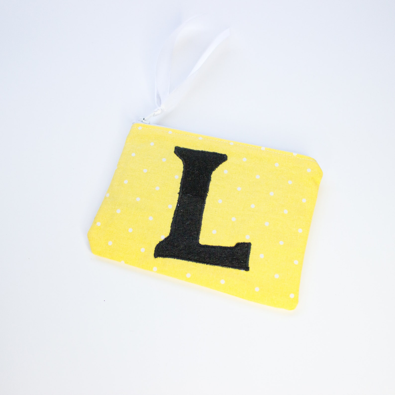 Personalised Alphabet Zipper Pouch Bag Initial Coin Purse Bag Etsy