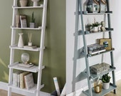 Beautiful 5 Tier White Ladder Shelving Display Stand Book Shelf Wall Rack Storage For Plants Books Home Décor Shelve