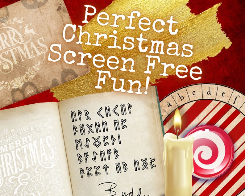 Escape room game. DIY printable Christmas themed escape room.. Family fun printable game. image 3