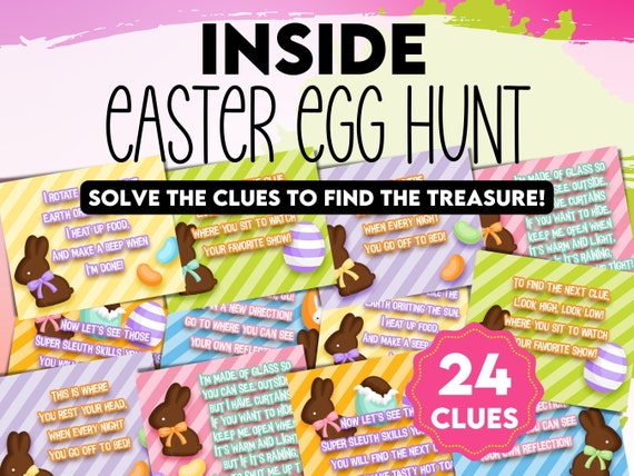 Easter Egg Hunt, Inside Treasure Hunt Game ideal for Kids and Tweens ...