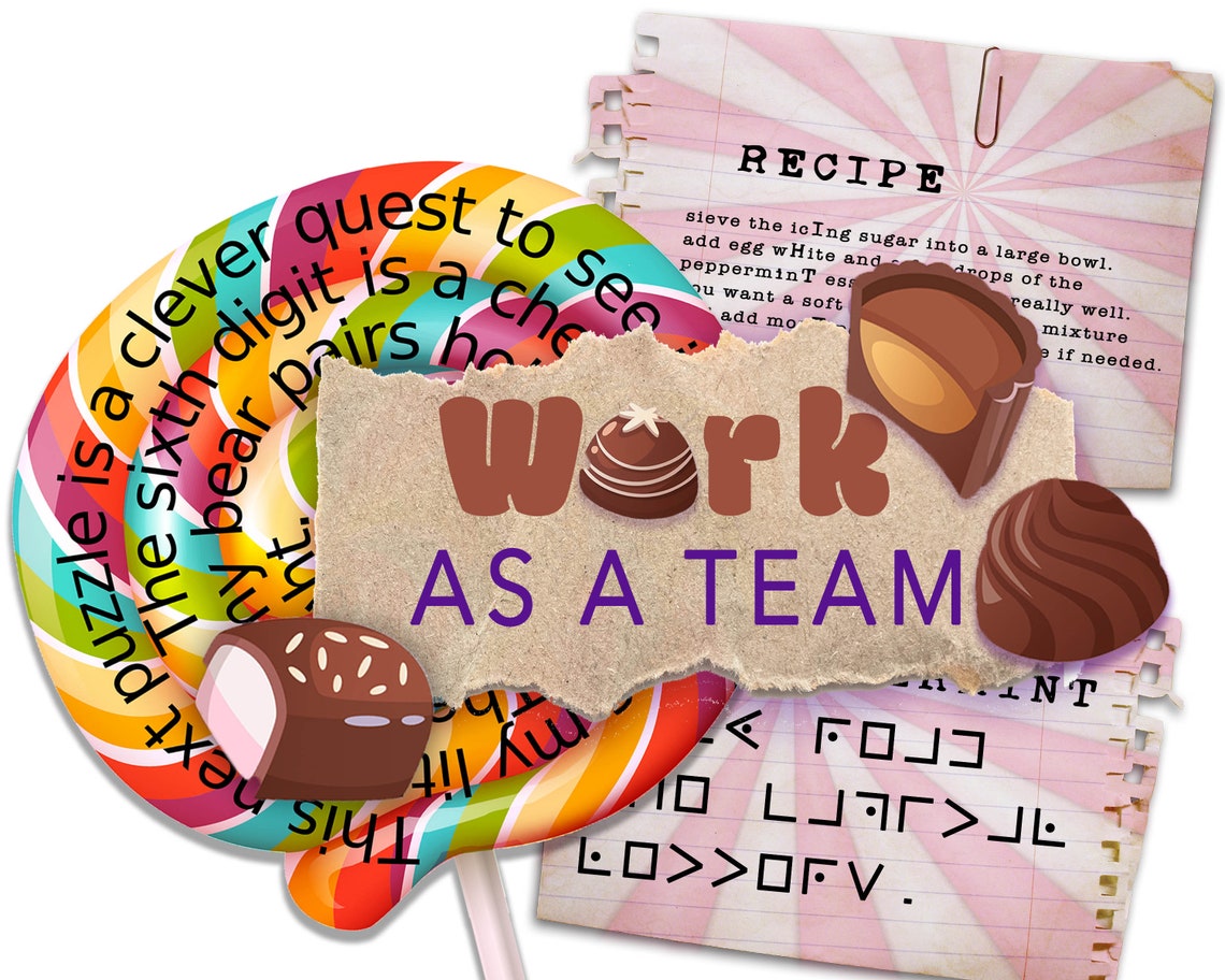 Escape room game for kids. Chocolate factory themed printable Etsy