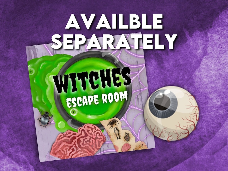 Zombie escape room printable kit for kids. Fun halloween Escape room party game, solve puzzles and clues. Family friendly puzzle game. image 9