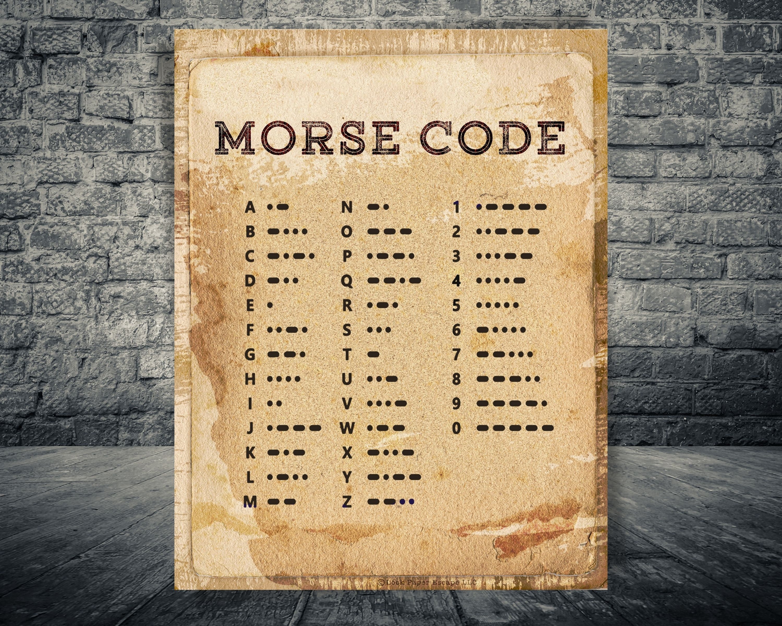 At Home Escape Room Morse Code Prop Kit. Create Your Own Etsy UK